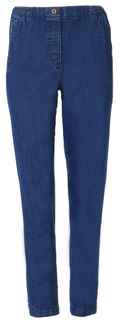 Schlupfhose Alicia  mit elastischem Gummibund Kurzgröße  Jeans